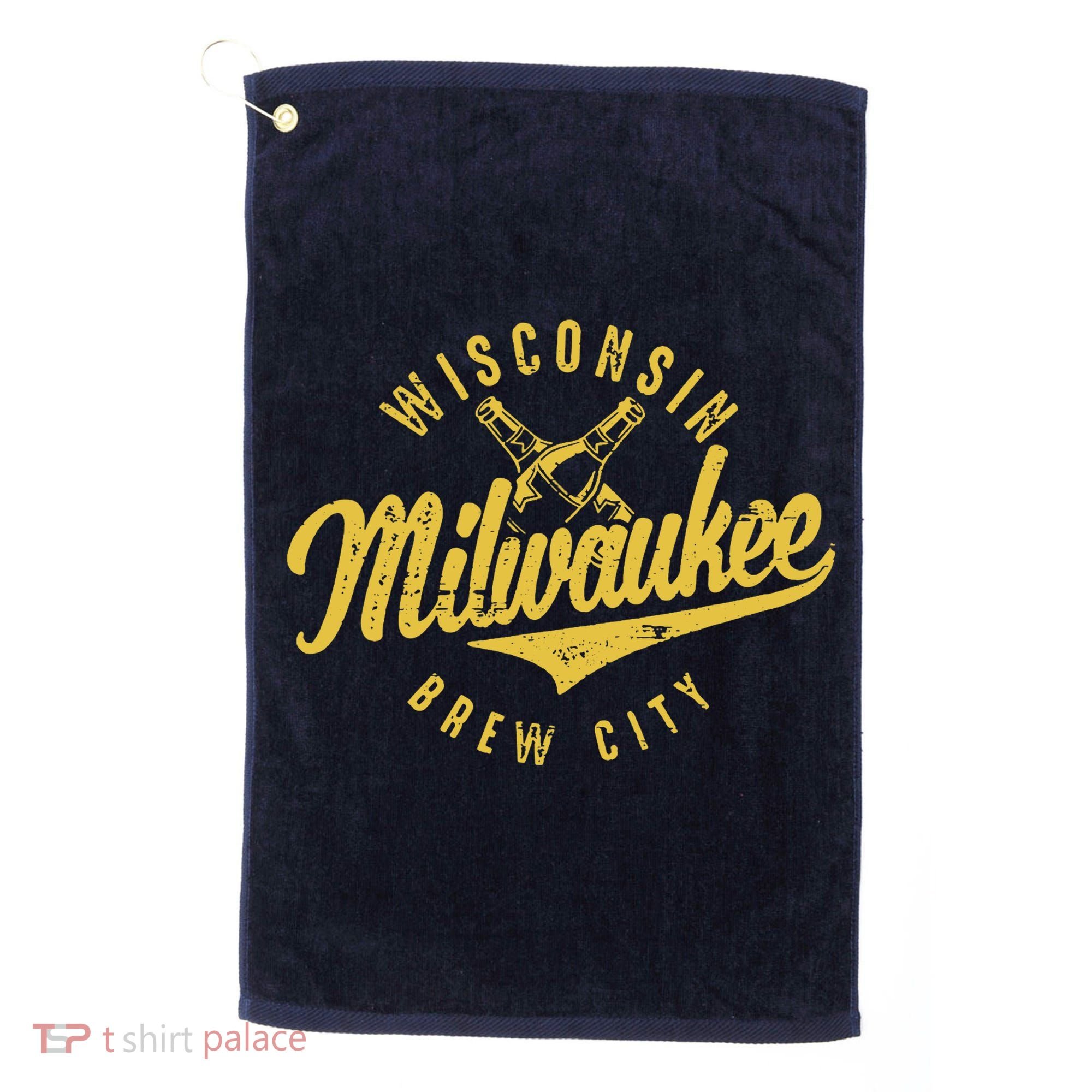Wo Wisconsin Milwaukee Brew City Golf Towel