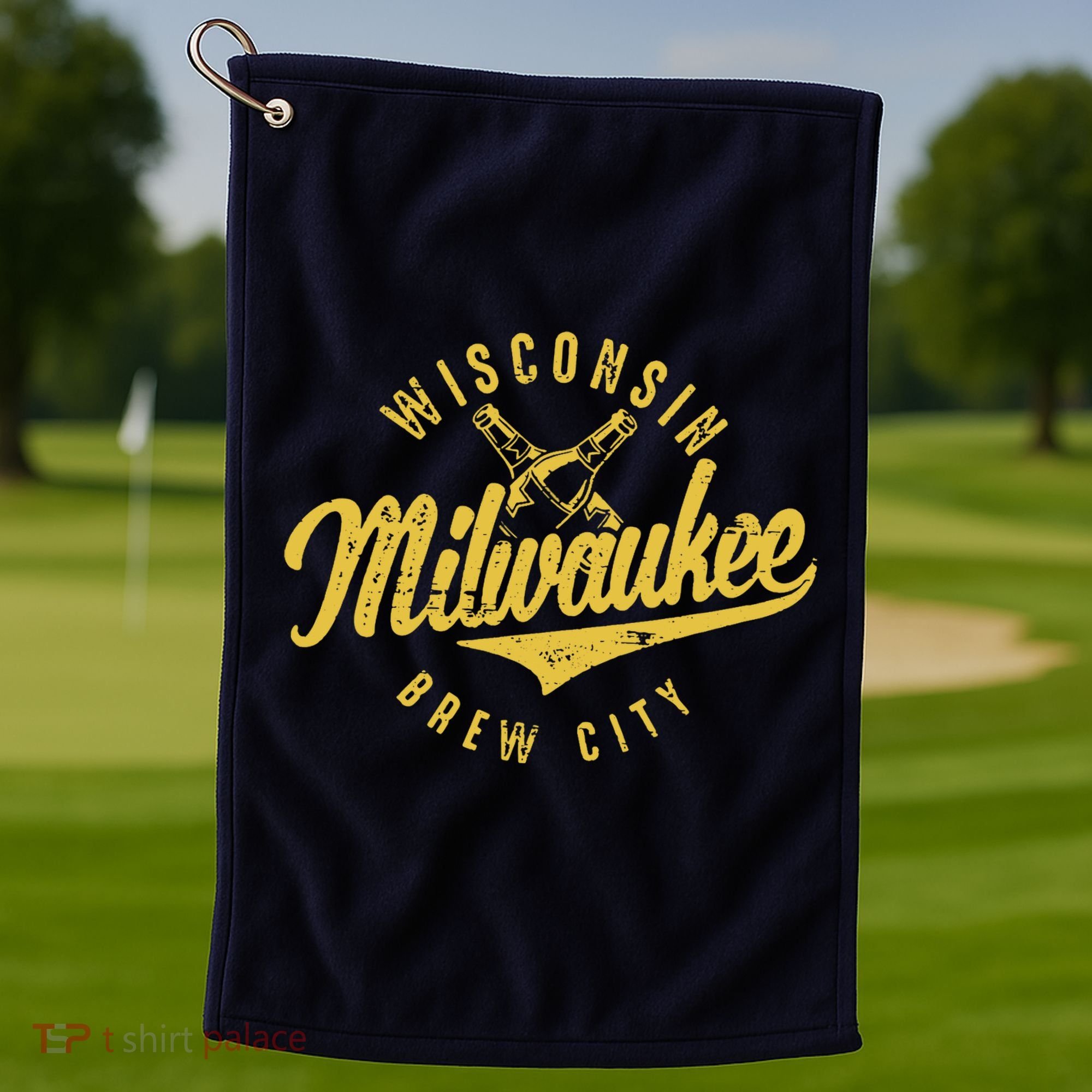 Wo Wisconsin Milwaukee Brew City Golf Towel