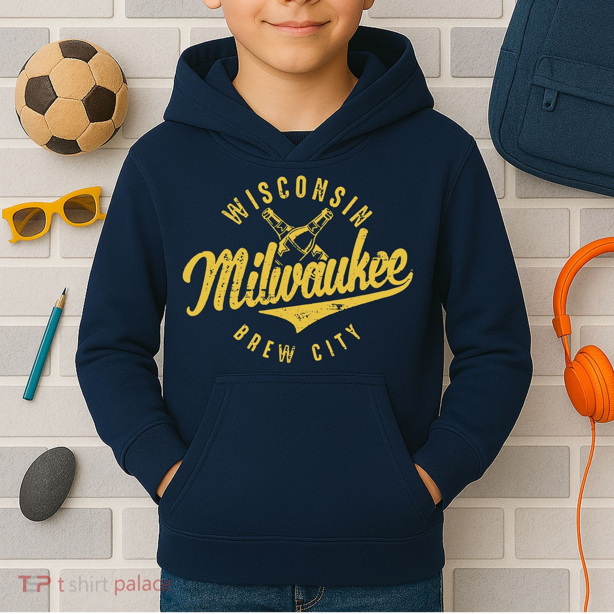 Wo Wisconsin Milwaukee Brew City Kids Hoodie