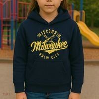 Wo Wisconsin Milwaukee Brew City Kids Hoodie thumb 3