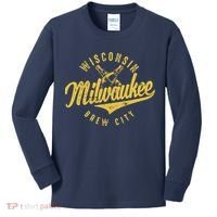 Wo Wisconsin Milwaukee Brew City Kids Long Sleeve Shirt thumb 0