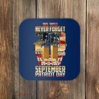 We Will Never Forget September 11 9 11 Patriot Day 20 Years Anniversary Coaster thumb 0