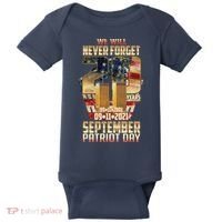 We Will Never Forget September 11 9 11 Patriot Day 20 Years Anniversary Baby Bodysuit thumb 0