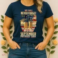 We Will Never Forget September 11 9 11 Patriot Day 20 Years Anniversary Women's T-Shirt thumb 2