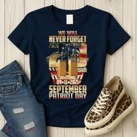 We Will Never Forget September 11 9 11 Patriot Day 20 Years Anniversary Women's T-Shirt thumb 3