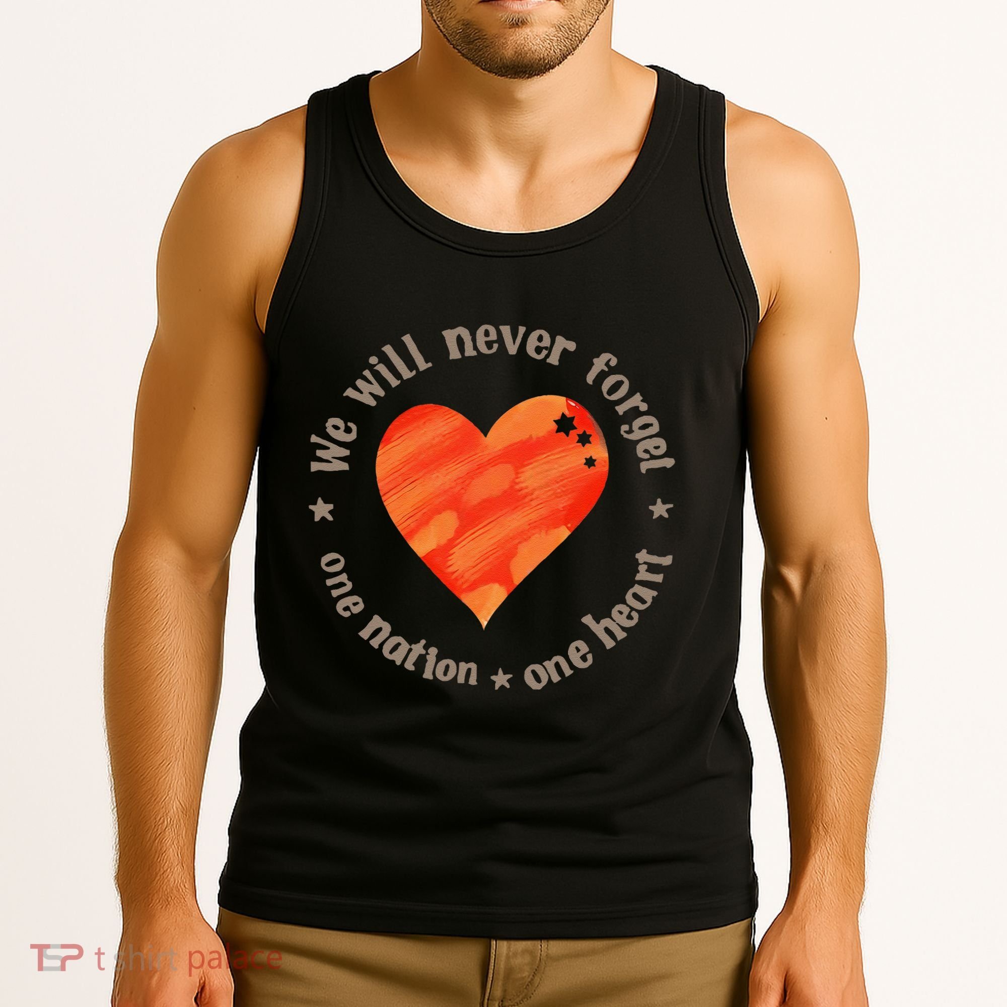 We Will Never Forget One Nation One Heart Bibas Family Tank Top