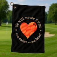 We Will Never Forget One Nation One Heart Bibas Family Golf Towel thumb 1