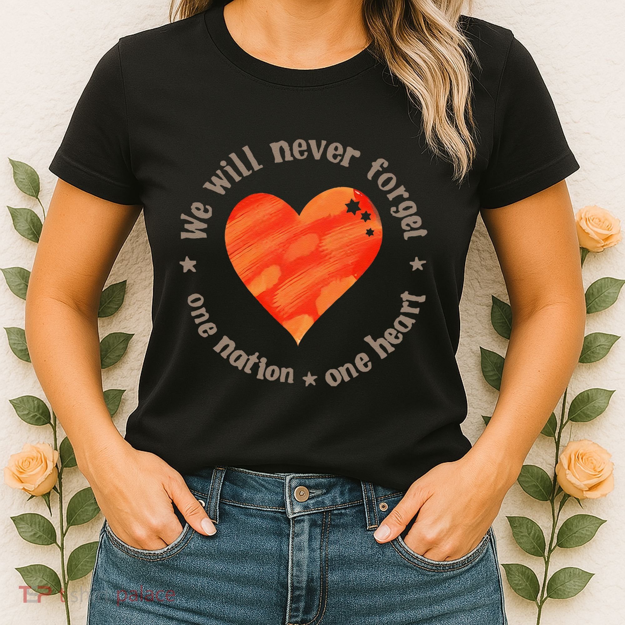 We Will Never Forget One Nation One Heart Bibas Family Women's T-Shirt