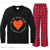 We Will Never Forget One Nation One Heart Bibas Family Kids Long Sleeve Plaid Pajama Set thumb 0