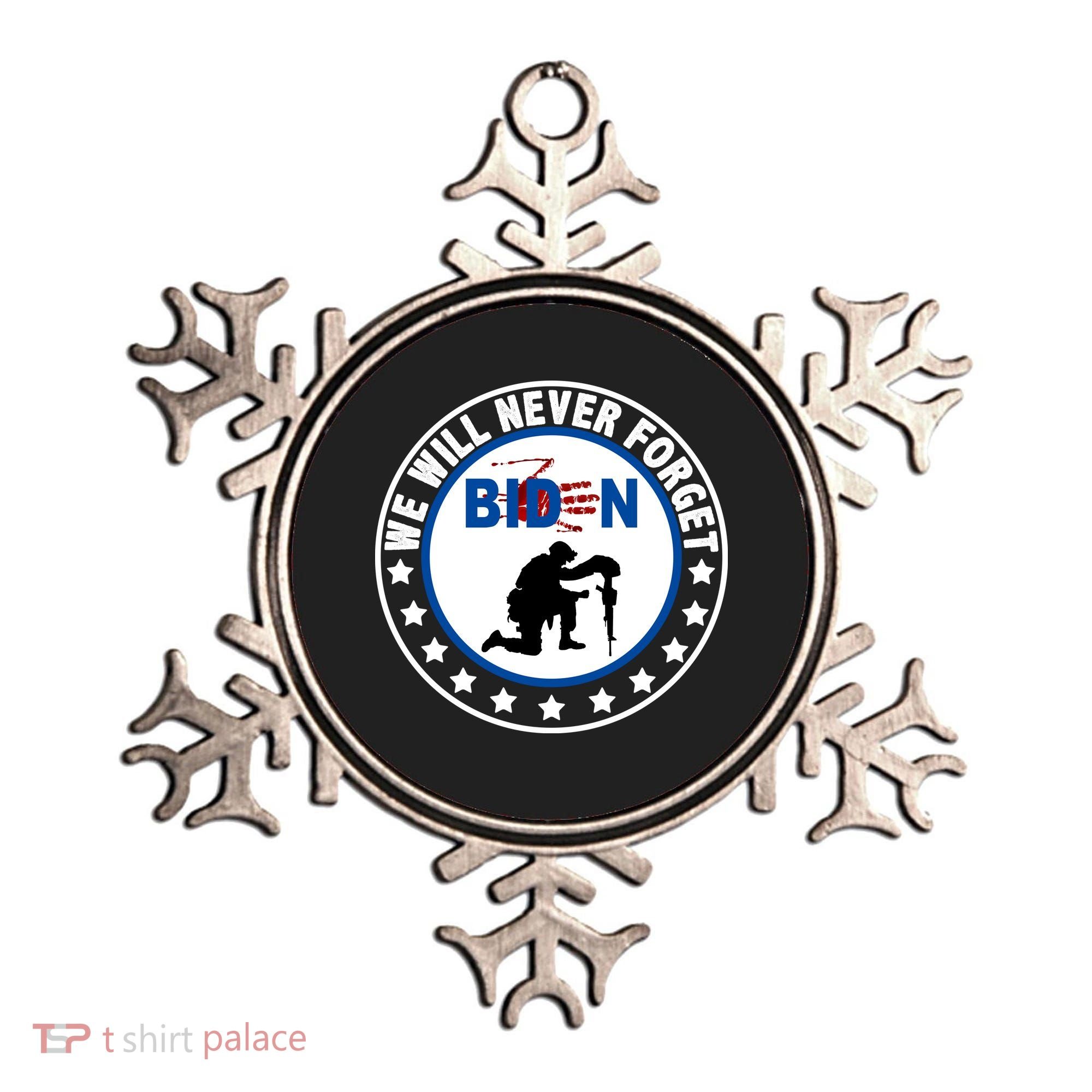 We Will Never Forget American 13 Fallen Heroes Anti Biden Ornament
