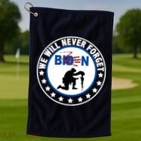 We Will Never Forget American 13 Fallen Heroes Anti Biden Golf Towel thumb 1