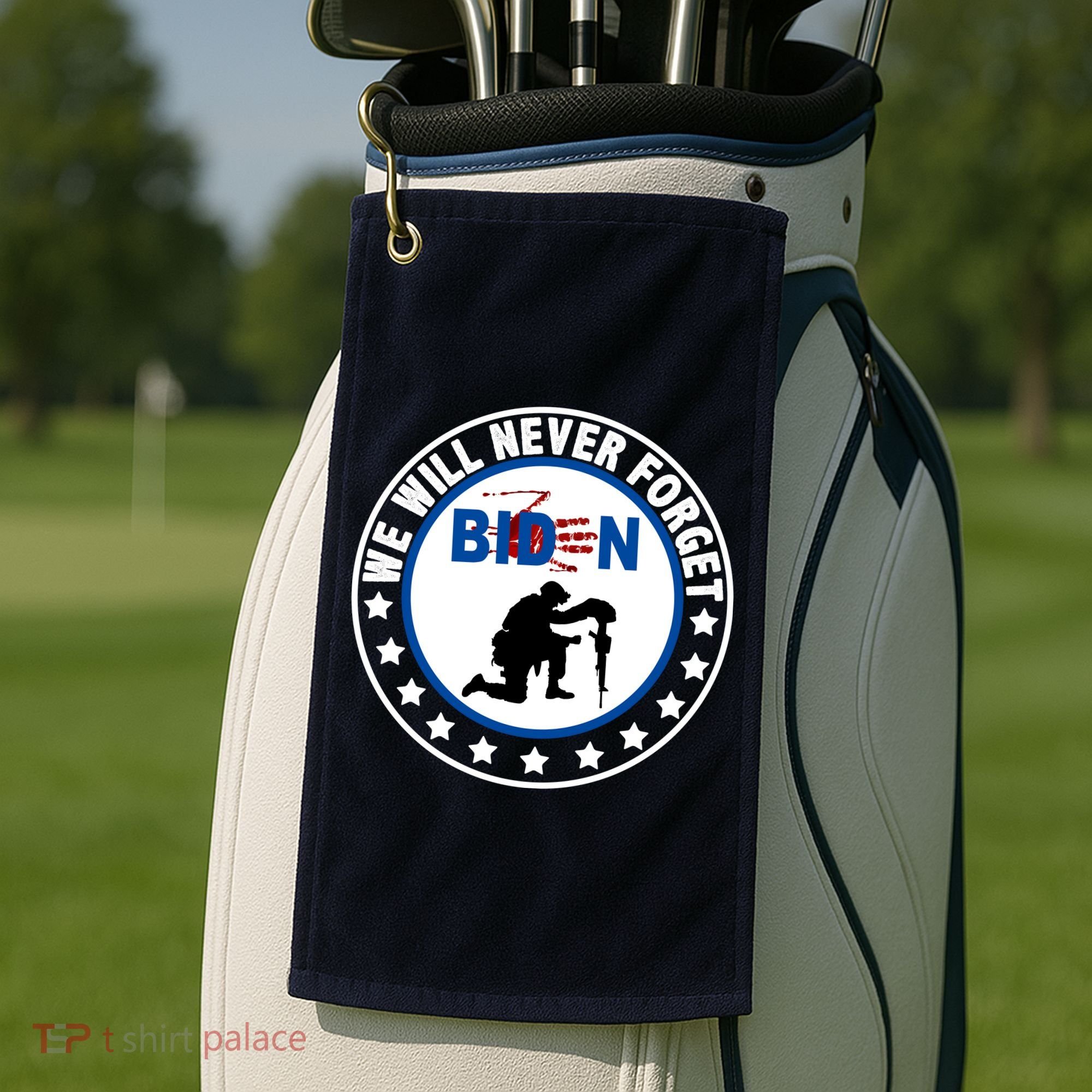 We Will Never Forget American 13 Fallen Heroes Anti Biden Golf Towel