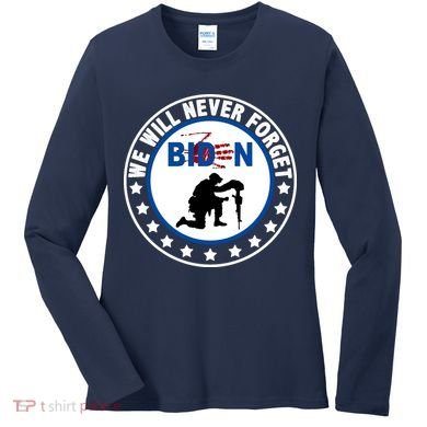 We Will Never Forget American 13 Fallen Heroes Anti Biden Women's Long Sleeve Shirt