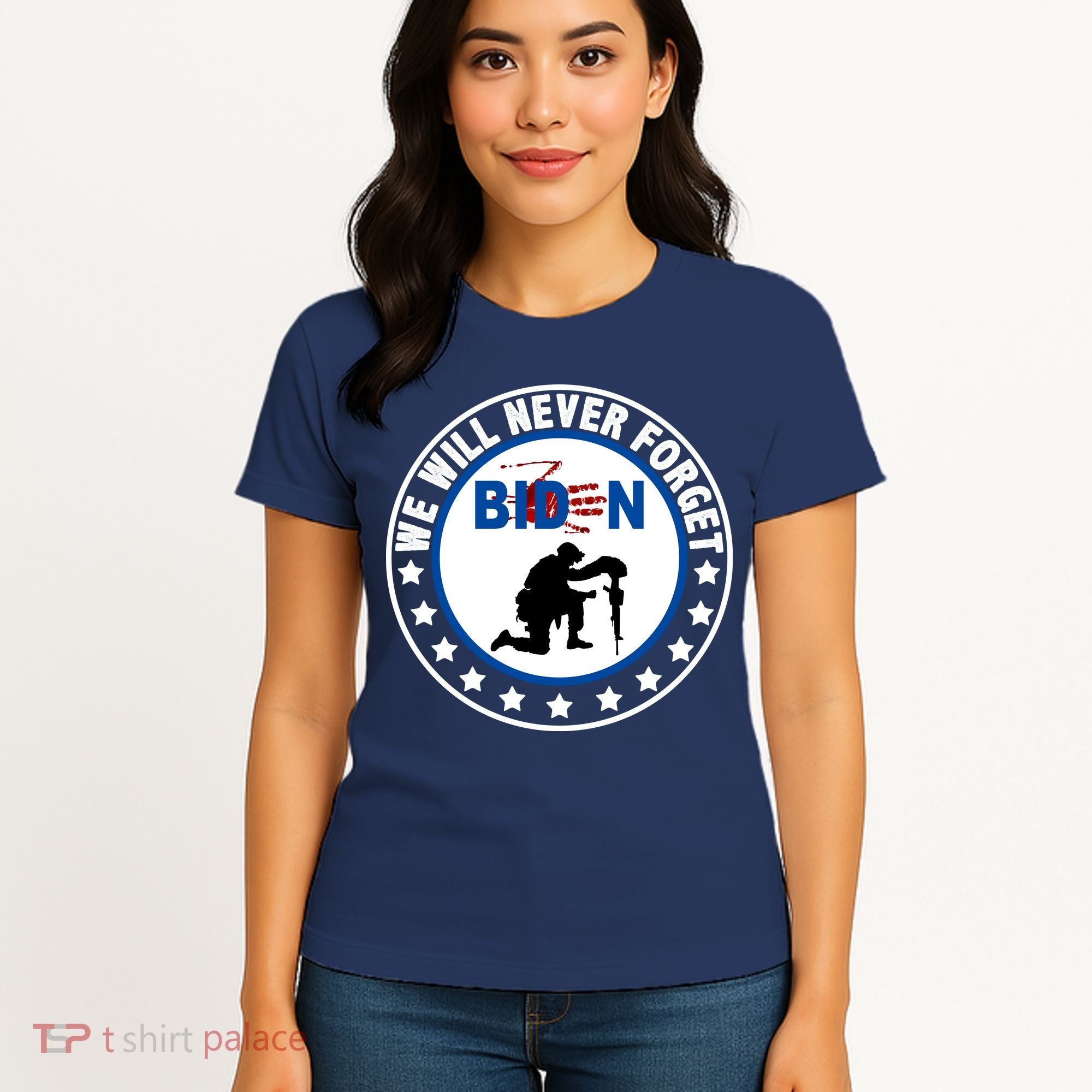 We Will Never Forget American 13 Fallen Heroes Anti Biden Women's T-Shirt