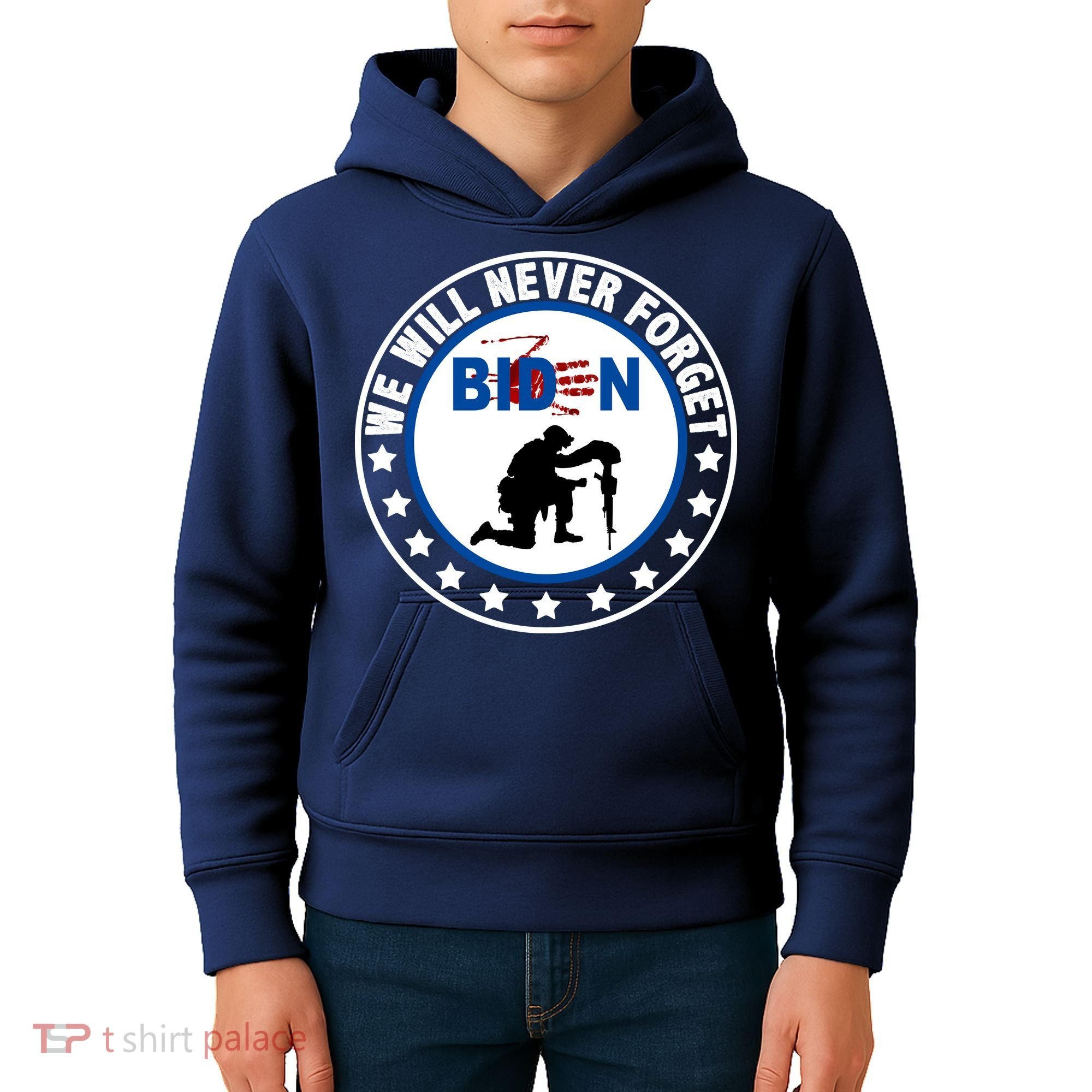 We Will Never Forget American 13 Fallen Heroes Anti Biden Kids Hoodie