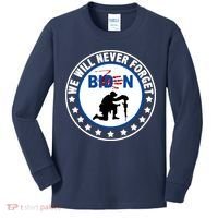 We Will Never Forget American 13 Fallen Heroes Anti Biden Kids Long Sleeve Shirt thumb 0