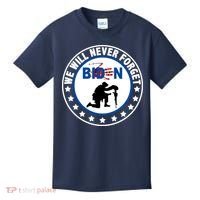 We Will Never Forget American 13 Fallen Heroes Anti Biden Kids T-Shirt thumb 0