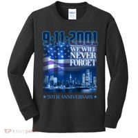We Will Never Forget 9112021 20th Anniversary Kids Long Sleeve Shirt thumb 0