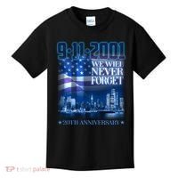 We Will Never Forget 9112021 20th Anniversary Kids T-Shirt thumb 0