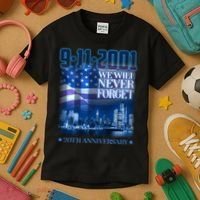 We Will Never Forget 9112021 20th Anniversary Kids T-Shirt thumb 3
