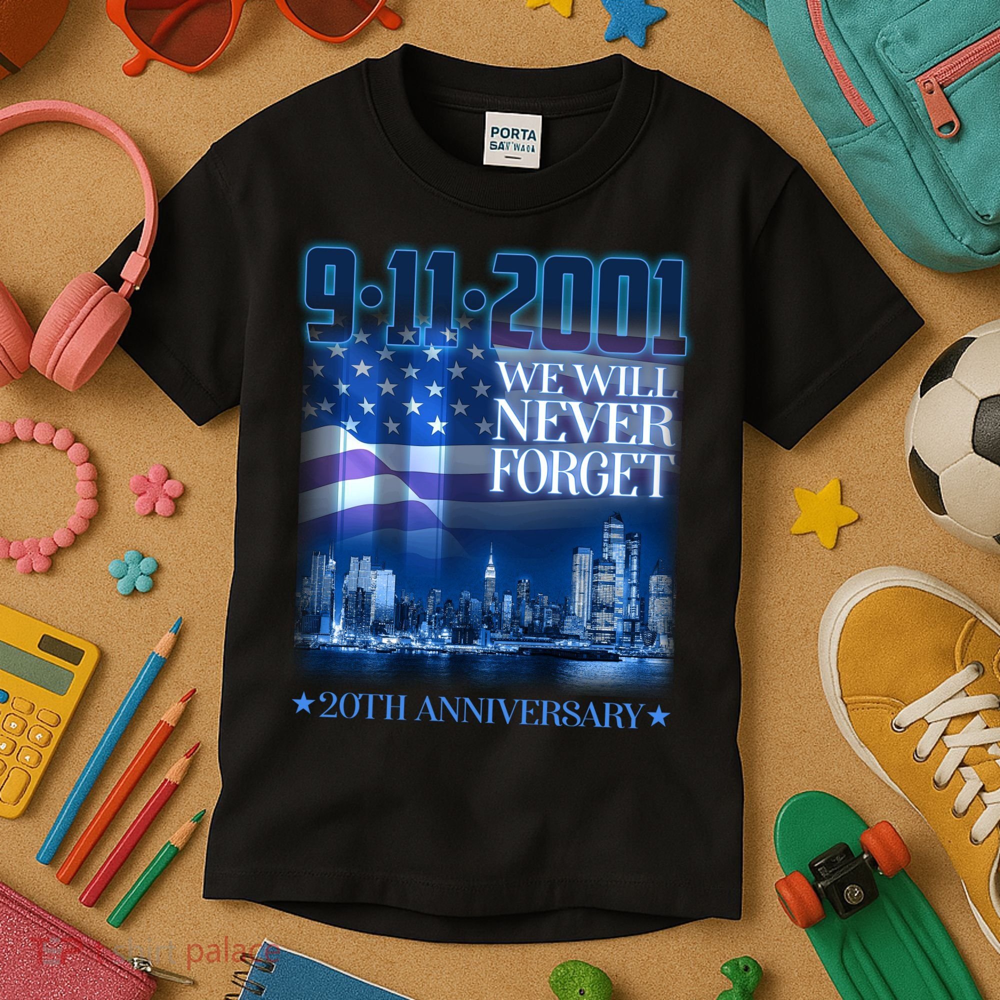 We Will Never Forget 9112021 20th Anniversary Kids T-Shirt