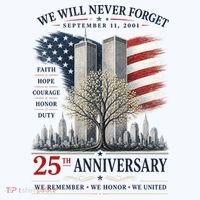 We Will Never Forget September 11 2001 25th Anniversary Tribute Beanie thumb 2