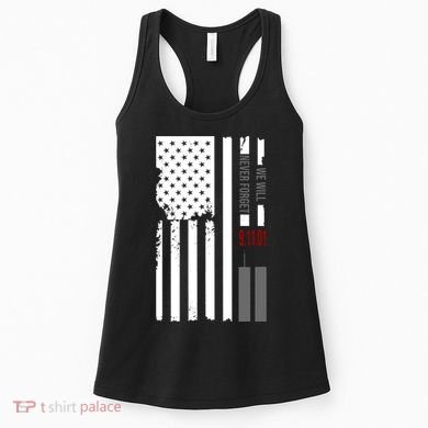 We Will Never Forget 9.11.01 USA Flag Women's Tank Top
