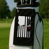 We Will Never Forget 9.11.01 USA Flag Golf Towel thumb 2