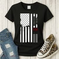 We Will Never Forget 9.11.01 USA Flag Women's T-Shirt thumb 3