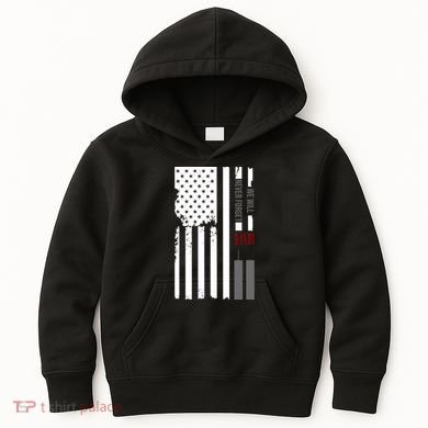 We Will Never Forget 9.11.01 USA Flag Kids Hoodie