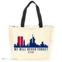 We Will Never Forget 09.11.01 September 11th 2001 Tote Bag thumb 0