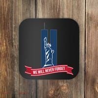 We Will Never Forget 09.11.01 Statue Of Liberty Coaster thumb 0