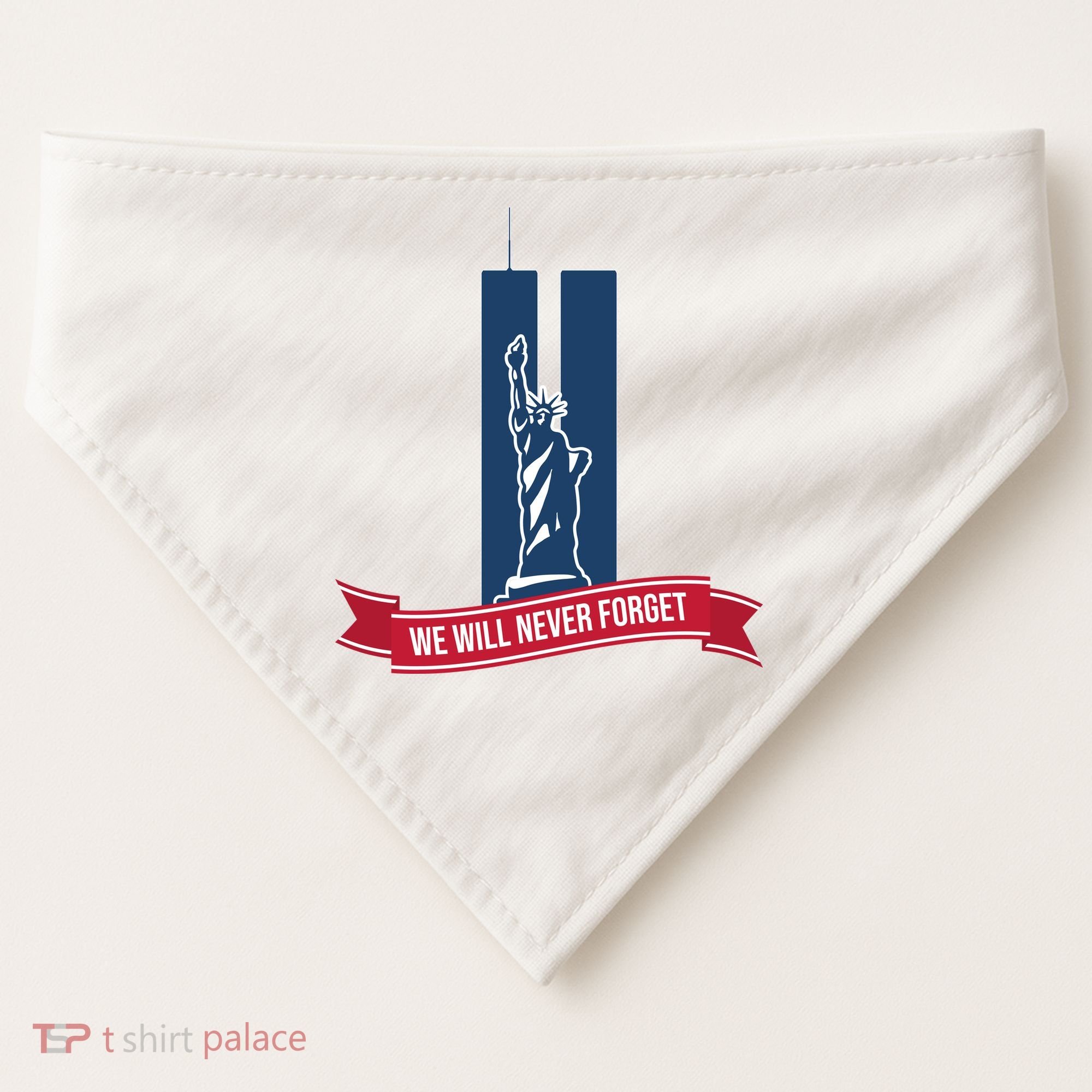 We Will Never Forget 09.11.01 Statue Of Liberty USA-Made Doggie Bandana
