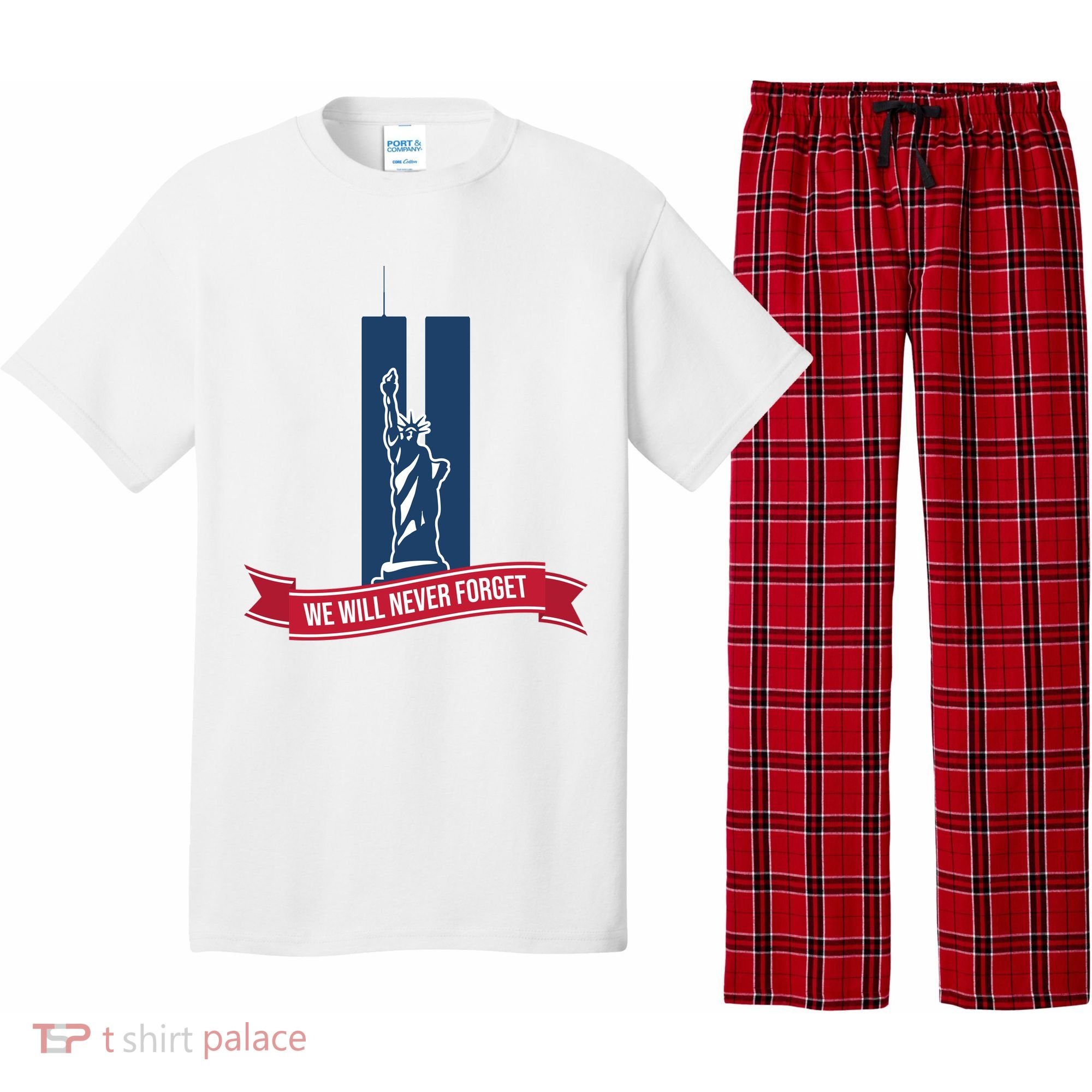 We Will Never Forget 09.11.01 Statue Of Liberty Pajama Set
