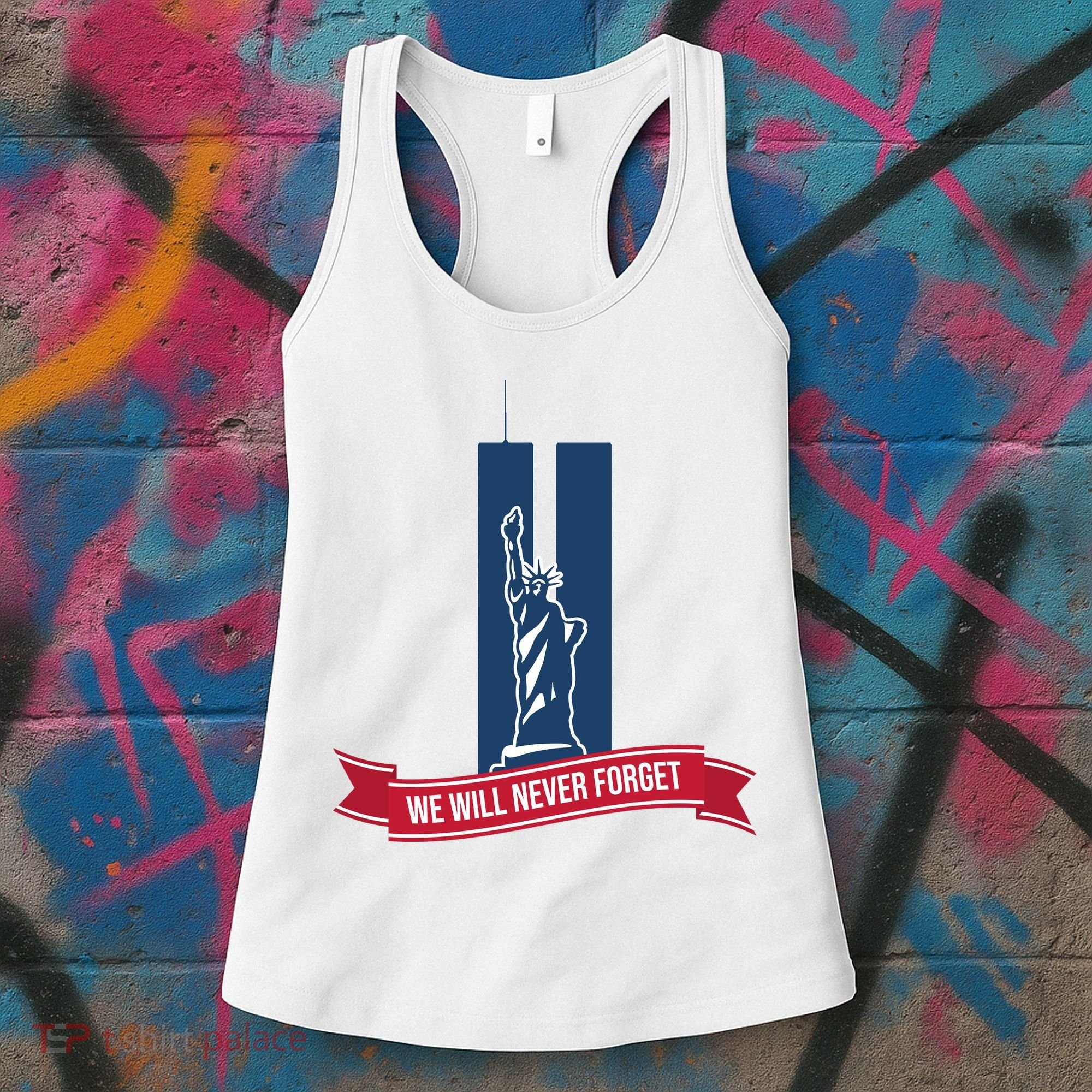 We Will Never Forget 09.11.01 Statue Of Liberty Women's Tank Top