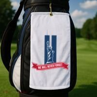 We Will Never Forget 09.11.01 Statue Of Liberty Golf Towel thumb 2