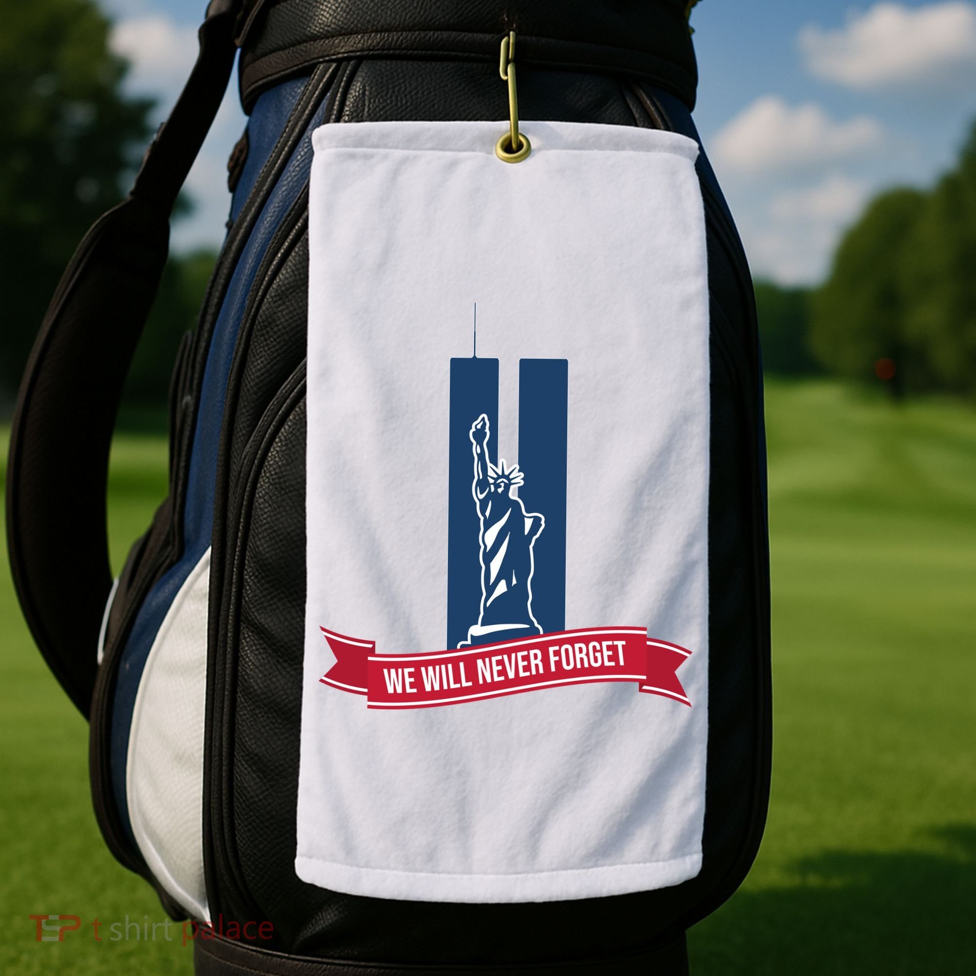 We Will Never Forget 09.11.01 Statue Of Liberty Golf Towel