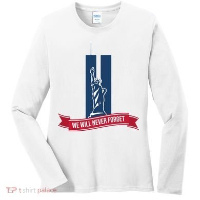 We Will Never Forget 09.11.01 Statue Of Liberty Women's Long Sleeve Shirt
