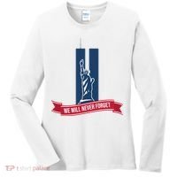 We Will Never Forget 09.11.01 Statue Of Liberty Women's Long Sleeve Shirt thumb 0