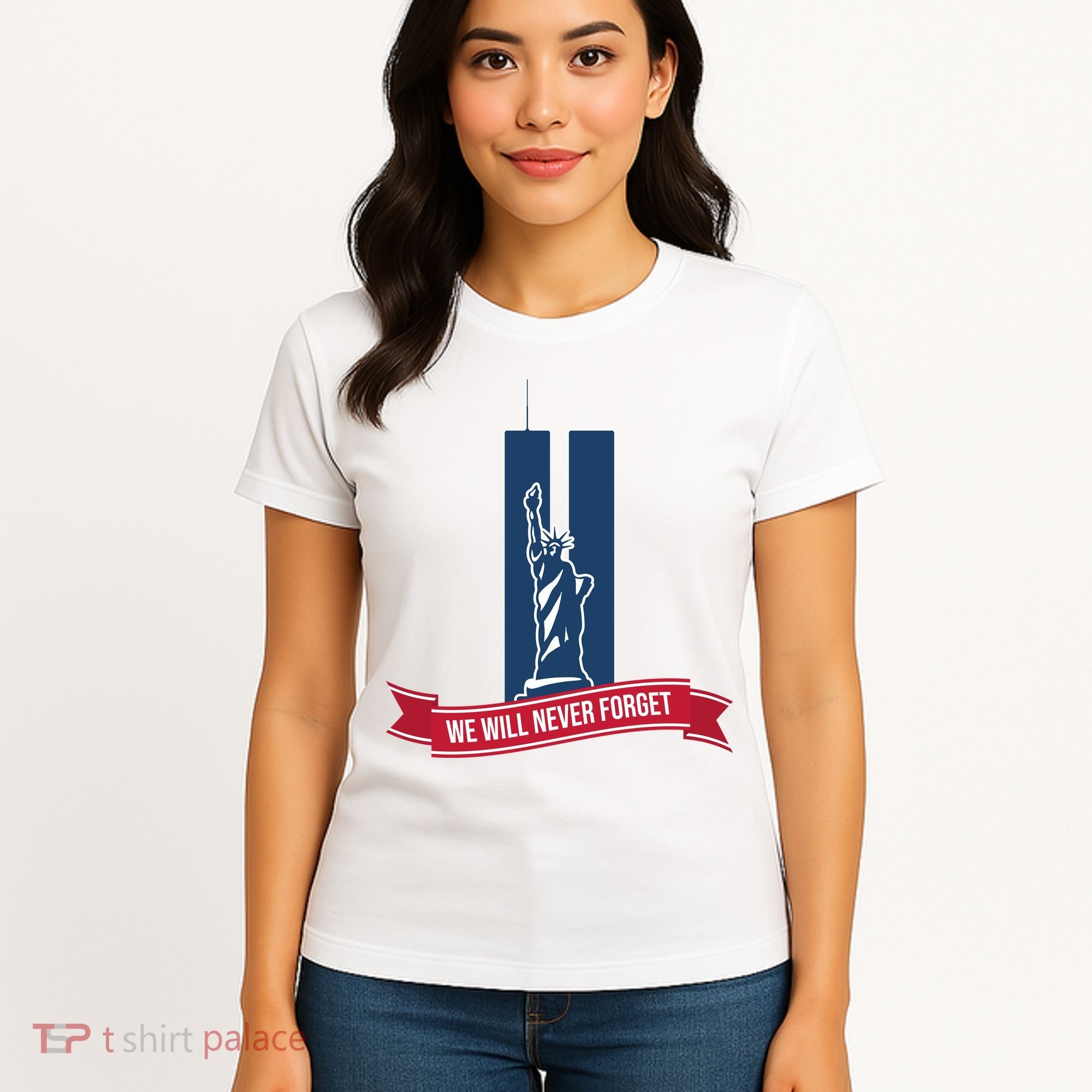 We Will Never Forget 09.11.01 Statue Of Liberty Women's T-Shirt