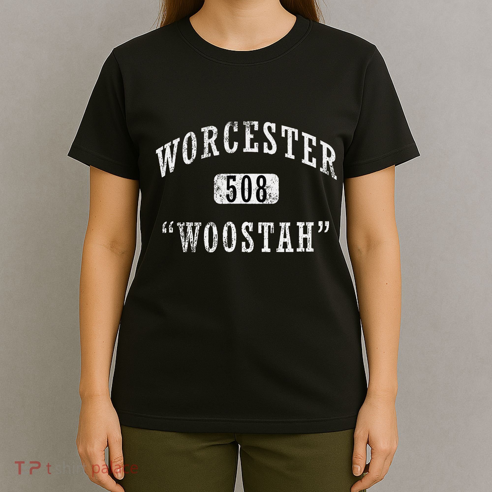 Worcester Woostah Nickname 508 Vintage Area Code T-Shirt