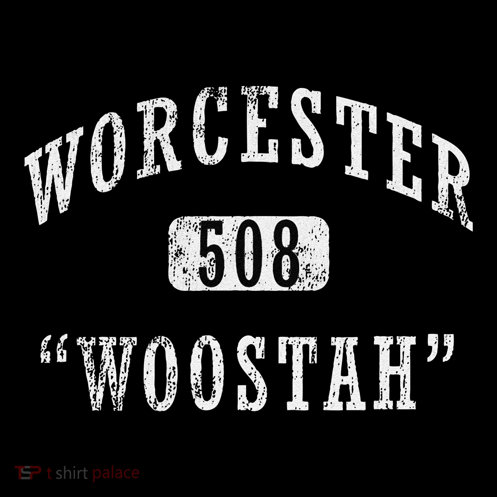 Worcester Woostah Nickname 508 Vintage Area Code T-Shirt
