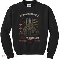 We Will Never Forget September 11 25th Anniversary Tribute Kids Sweatshirt thumb 0