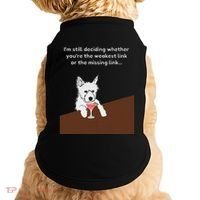 Westie “Weakest Or Missing Link” Insult Graphic Doggie Tank thumb 0