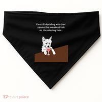 Westie “Weakest Or Missing Link” Insult Graphic USA-Made Doggie Bandana thumb 0