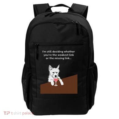 Westie “Weakest Or Missing Link” Insult Graphic Backpack