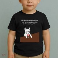 Westie “Weakest Or Missing Link” Insult Graphic Toddler T-Shirt thumb 2