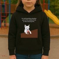 Westie “Weakest Or Missing Link” Insult Graphic Kids Hoodie thumb 3