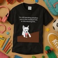 Westie “Weakest Or Missing Link” Insult Graphic Kids T-Shirt thumb 3