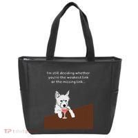 Westie “Weakest Or Missing Link” Insult Graphic Tote Bag thumb 0